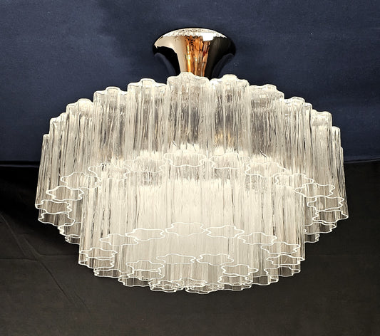 Lampadario di Murano a Vetri tronchi in cristallo fatti a mano. Designed and Made in Murano ,Italy