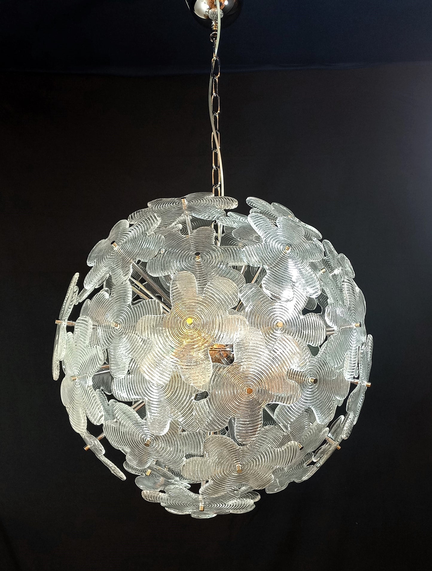 Introvabile lampadario Sputnik con vetri unici di Murano , made in Italy
