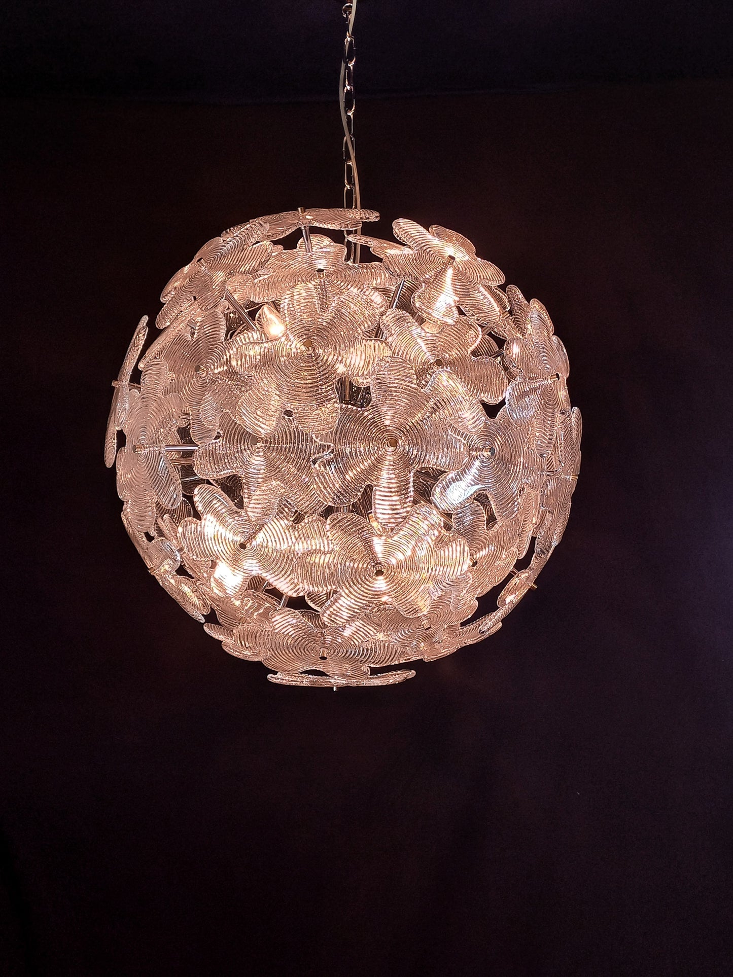 Introvabile lampadario Sputnik con vetri unici di Murano , made in Italy