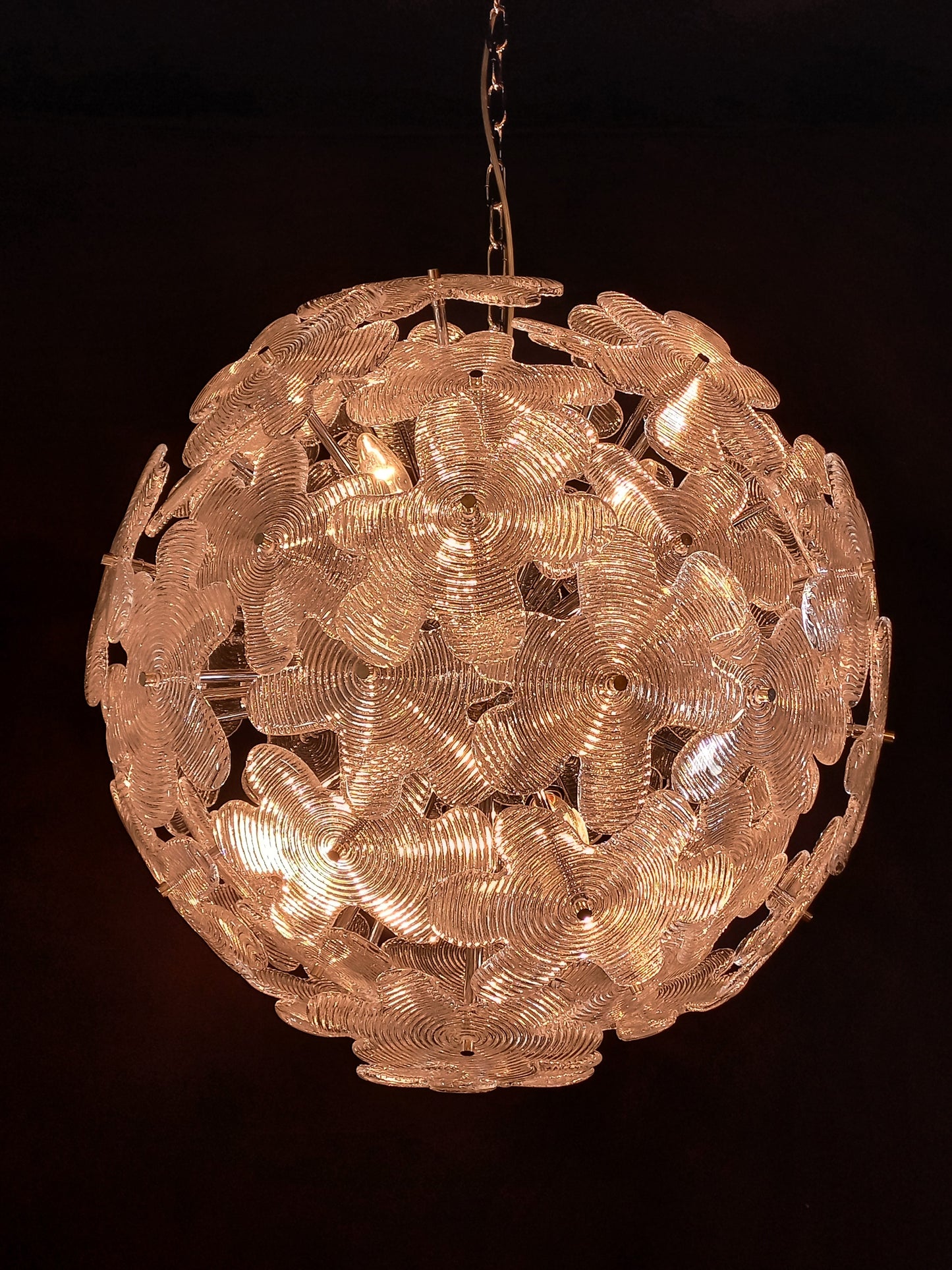 Introvabile lampadario Sputnik con vetri unici di Murano , made in Italy