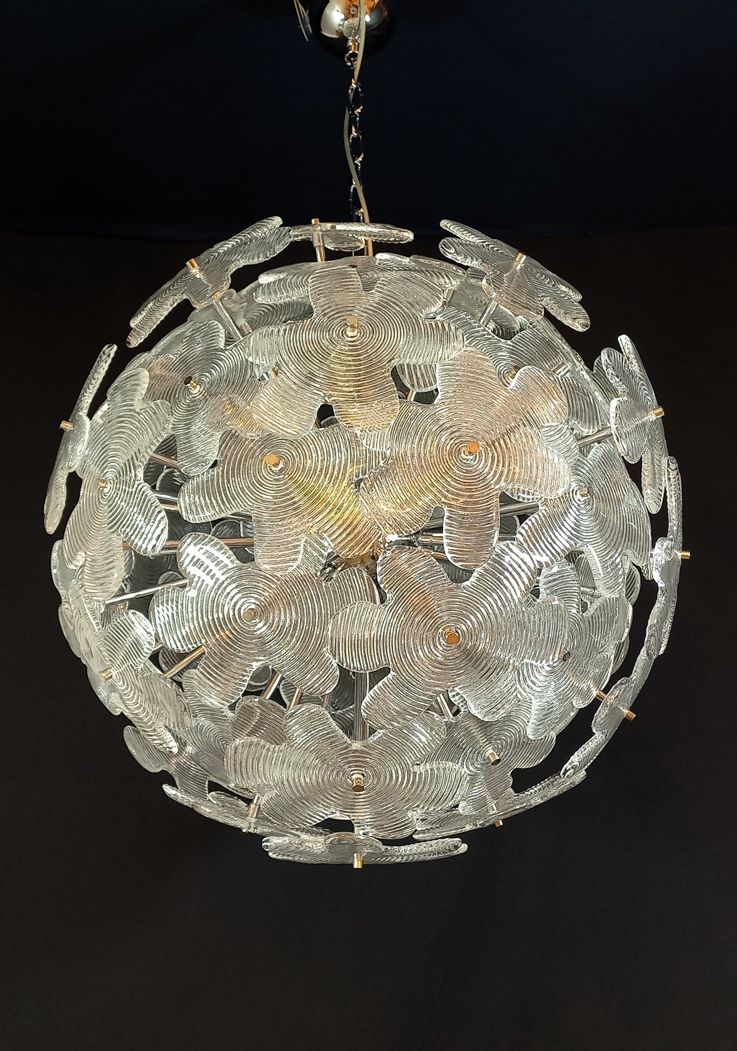 Introvabile lampadario Sputnik con vetri unici di Murano , made in Italy