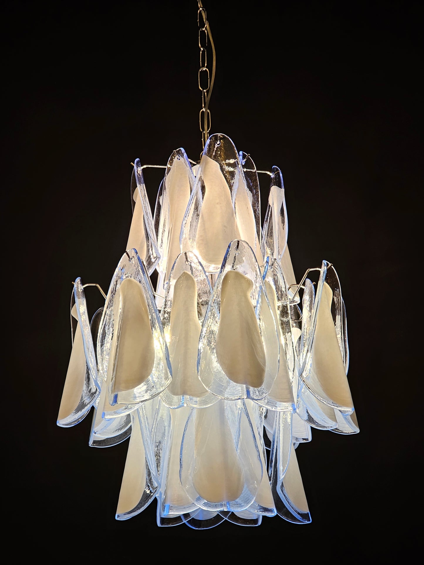 Lampadario di Murano artigianale stile Impero. Con vetri di Murano fatti a mano. Made in Murano, Italy
