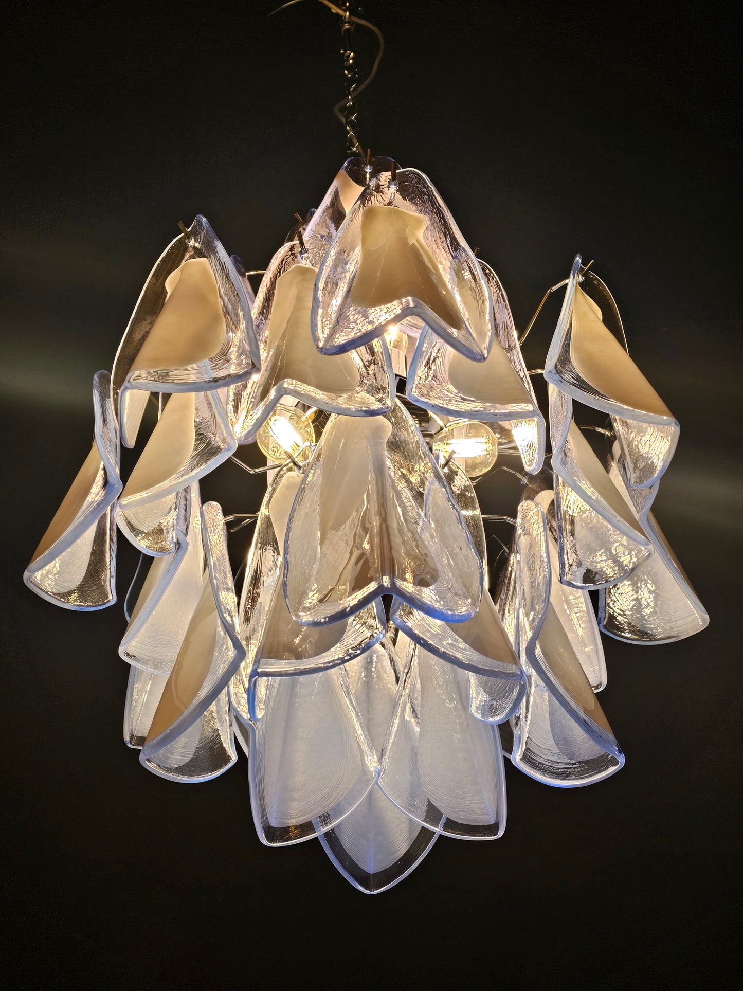 Lampadario di Murano artigianale stile Impero. Con vetri di Murano fatti a mano. Made in Murano, Italy