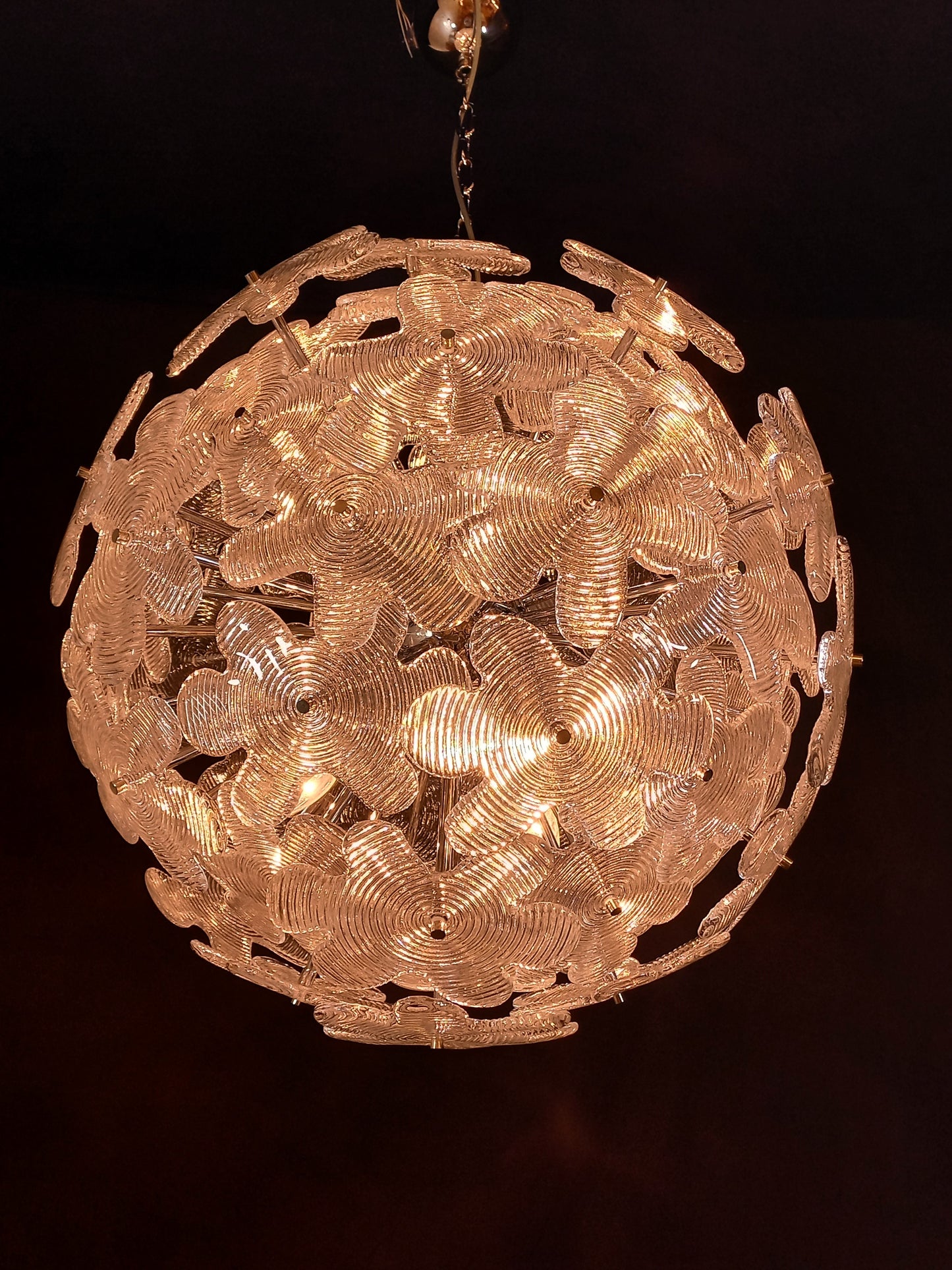 Introvabile lampadario Sputnik con vetri unici di Murano , made in Italy