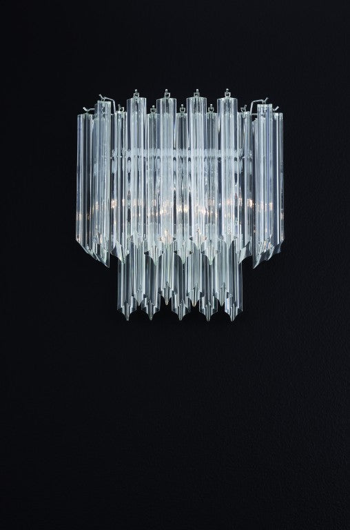 Applique a vetri prismi quadriedri di Murano, fatto a mano