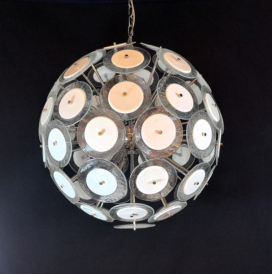 Vintage Sputnik Discs Murano Glass Pendant, 1975