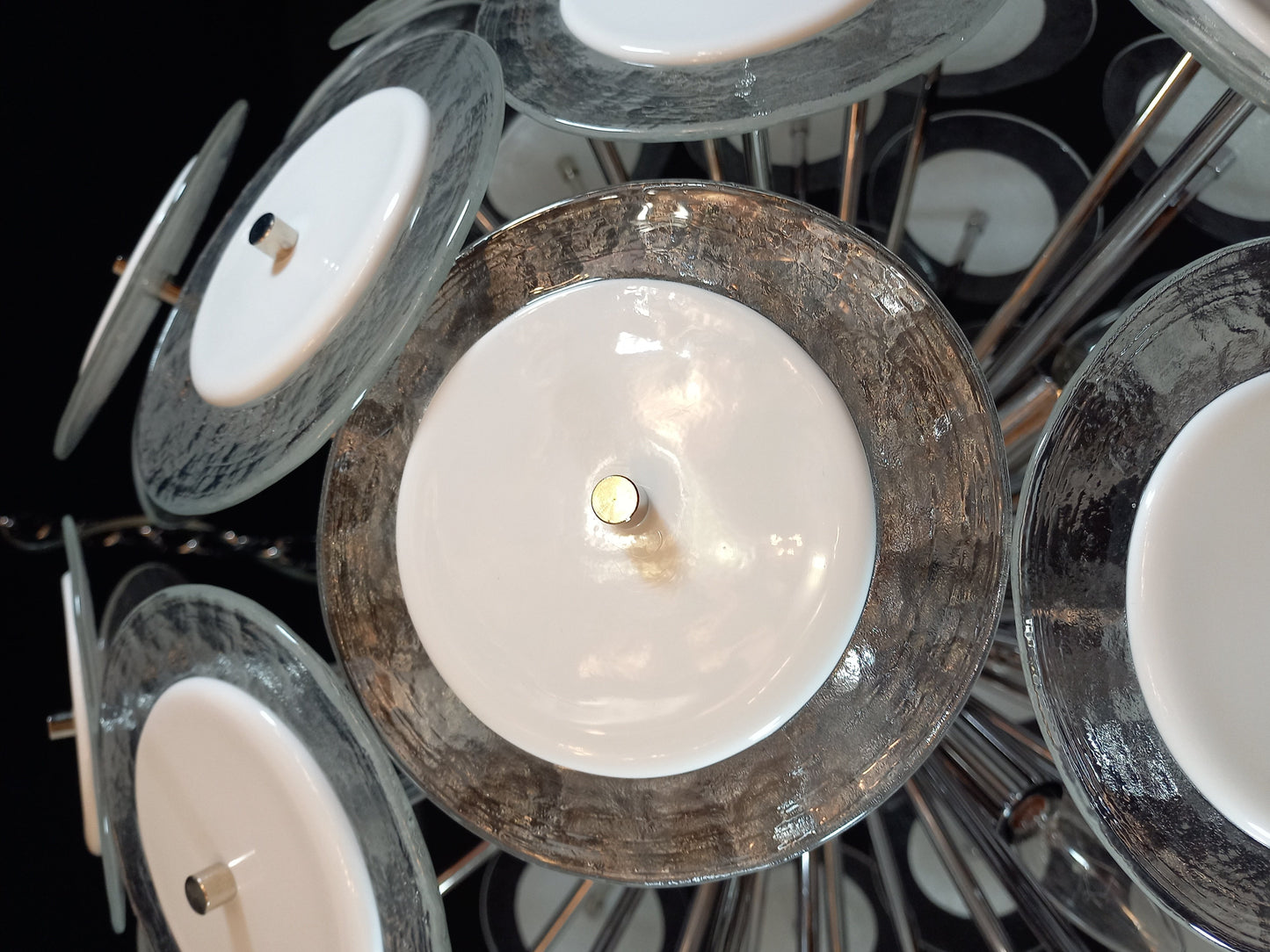 Vintage Sputnik Discs Murano Glass Pendant, 1975