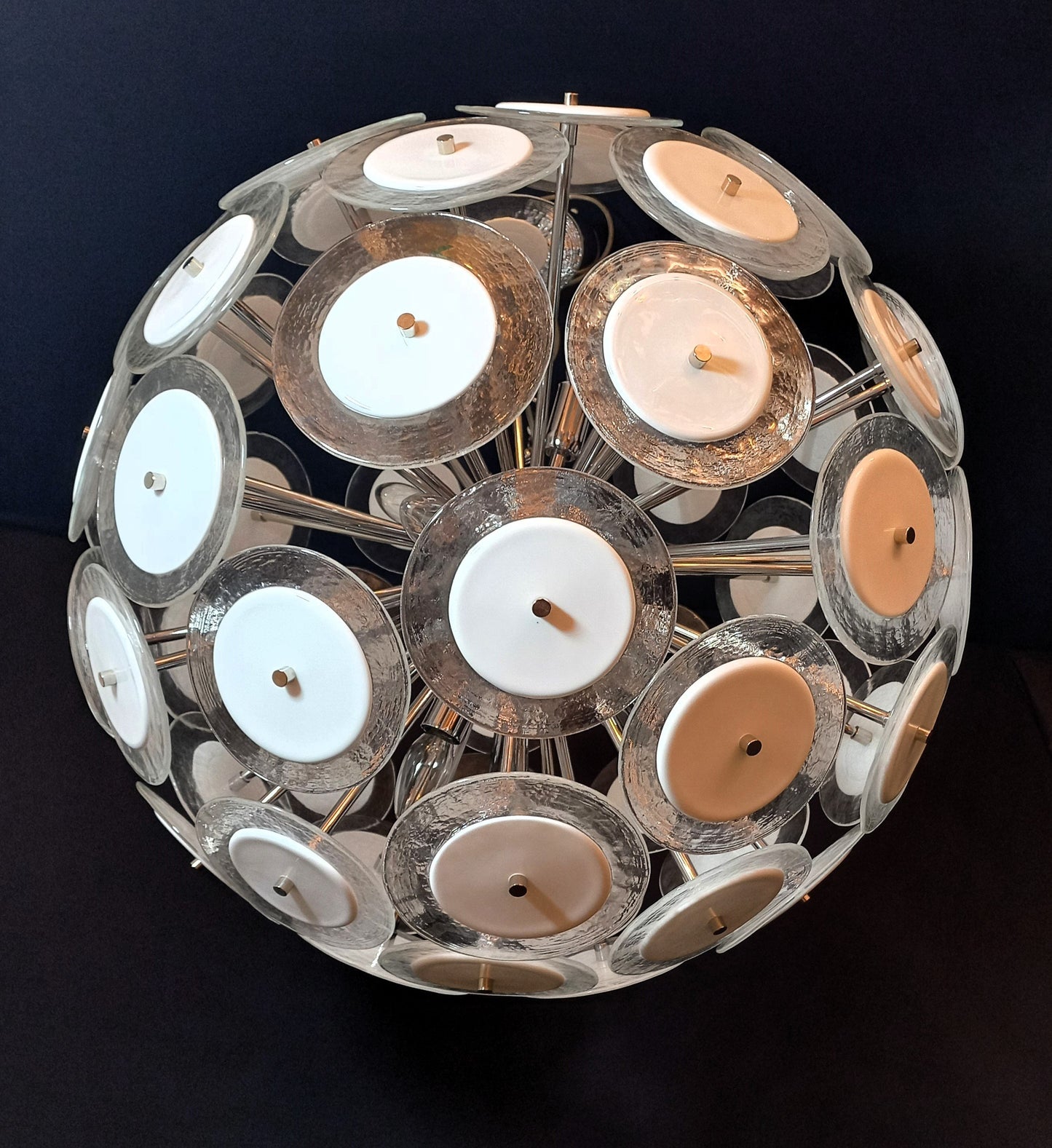 Vintage Sputnik Discs Murano Glass Pendant, 1975